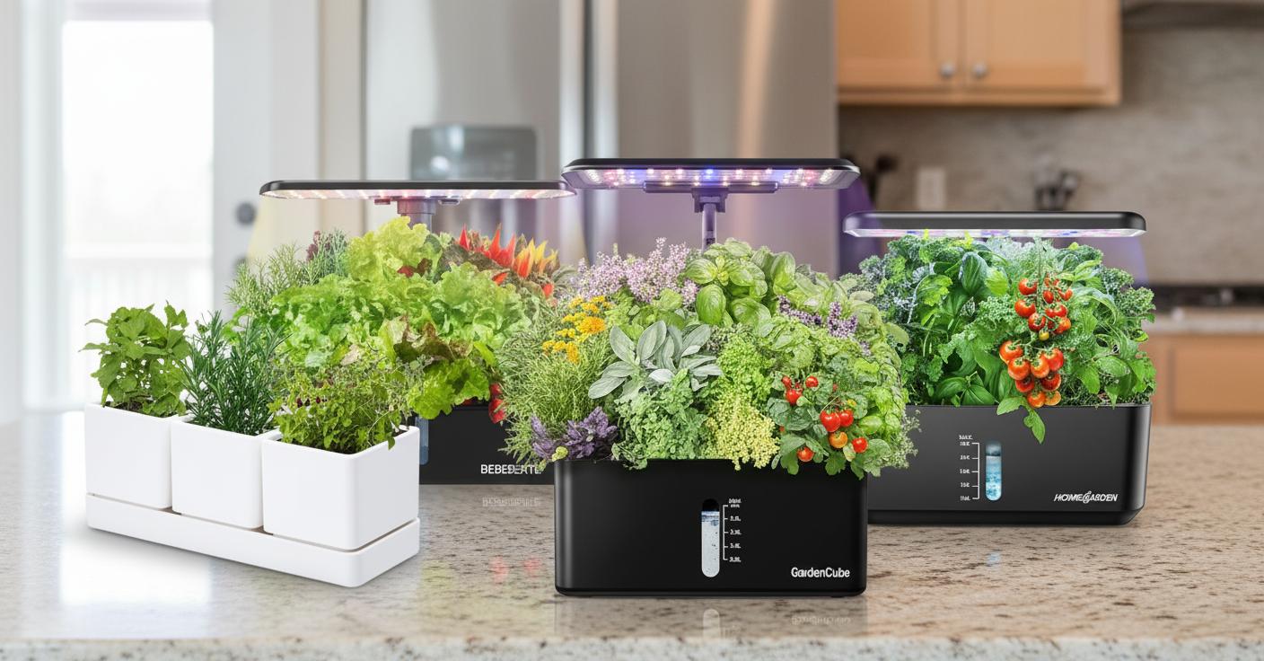 Best Countertop Herb Garden Kit - Fresh Indoor Herbs Year-Round, Easy to Use, Space-Saving Design