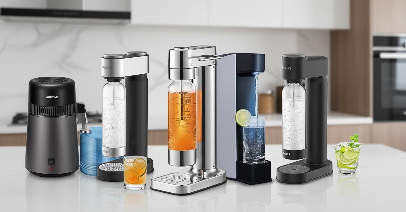 Best Countertop Water Carbonation Machine - Effortless Use, Homemade Sparkling Water, Space-Saving Design