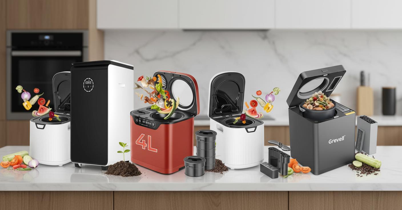 Best Electric Compost Bin - Eco-Friendly Kitchen Waste Recycling, Low Maintenance Without Filter Changes, Efficient Odor Control