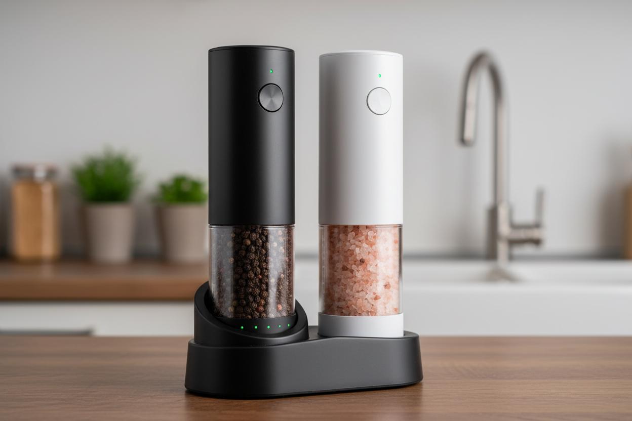 Best Electric Salt and Pepper Grinder Set - Effortless Seasoning, Adjustable Coarseness, USB Recharge Convenience