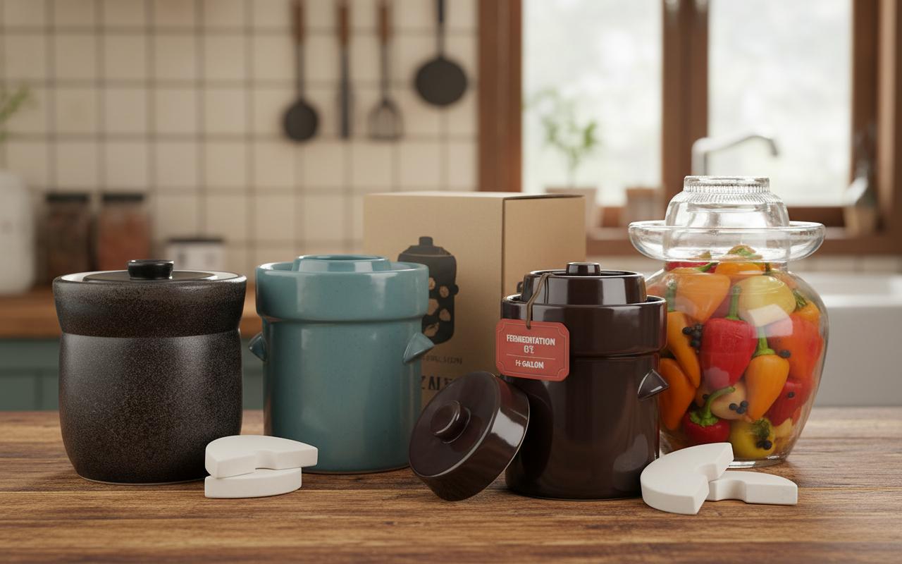 Best Fermentation Crock - Durable Ceramic Quality, Ideal for Home Fermenting, Perfect for Pickling Enthusiasts