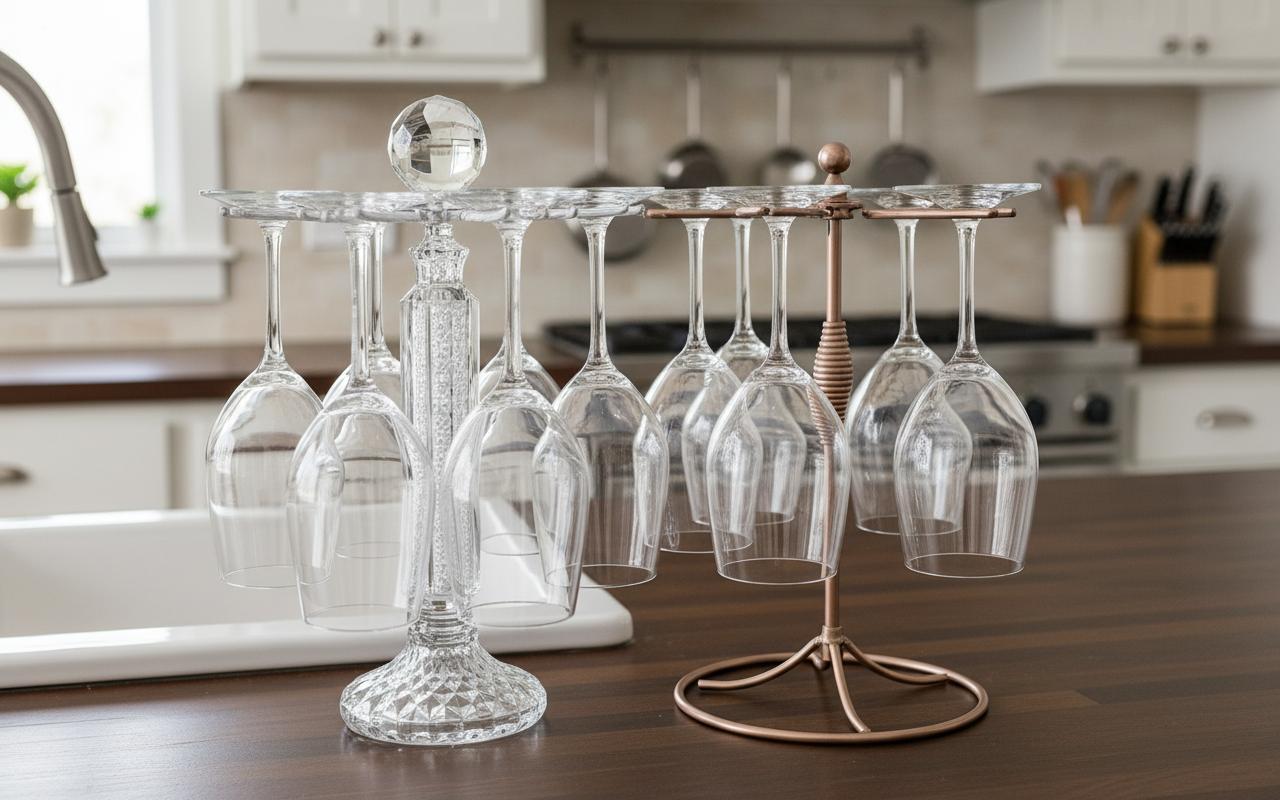 Best Freestanding Wine Glass Drying Rack - Stylish Design, Space-Saving Storage, Durable Build