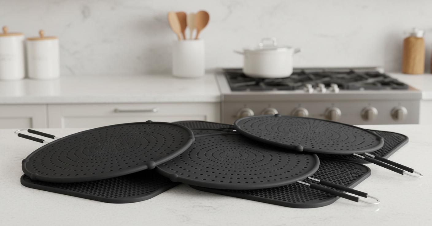 Best Heat-Resistant Silicone Splatter Guard - Food-Grade Safety, Durable Protection, Perfect for Ninja Crispi Air Fryers