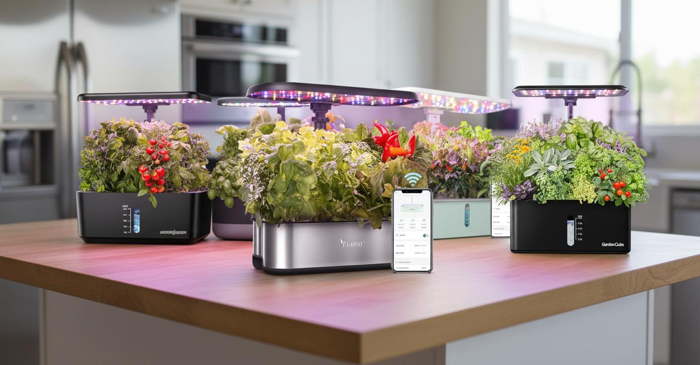 Best Hydroponic Herb Garden Kit - Easy Setup, Space-Saving Design and Year-Round Fresh Harvests