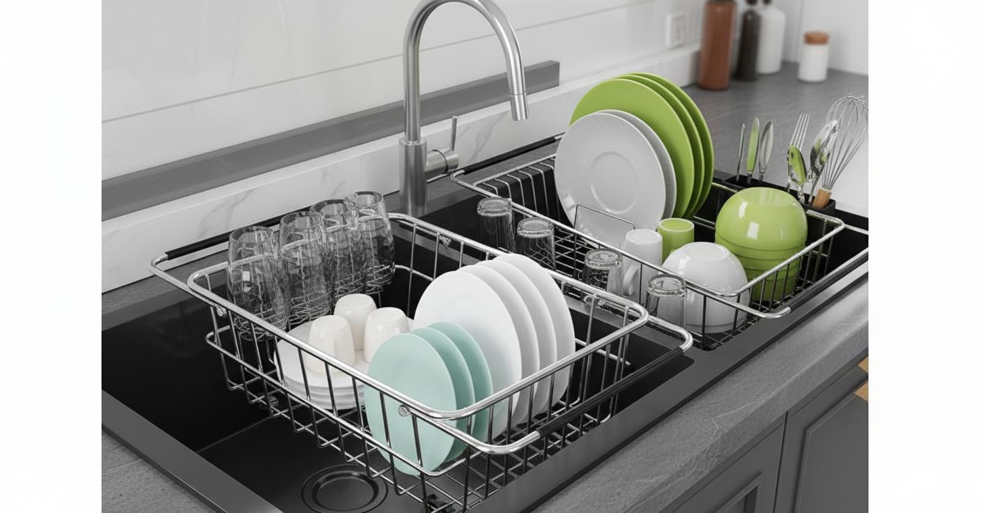 Best In-Sink Dish Drying Rack - Space-Saving Design, Adjustable Drying Capacity, Durable Materials