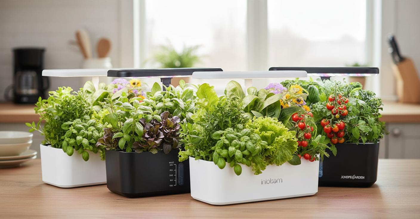 Best Indoor Herb Hydroponic Garden - Compact Design, Adjustable LED Lights, Efficient Water Circulation