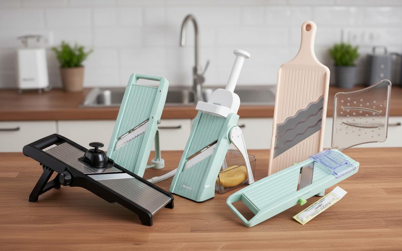 Best Japanese Mandoline Slicer - Precise Slicing, Interchangeable Stainless Steel Blades, Durable Design