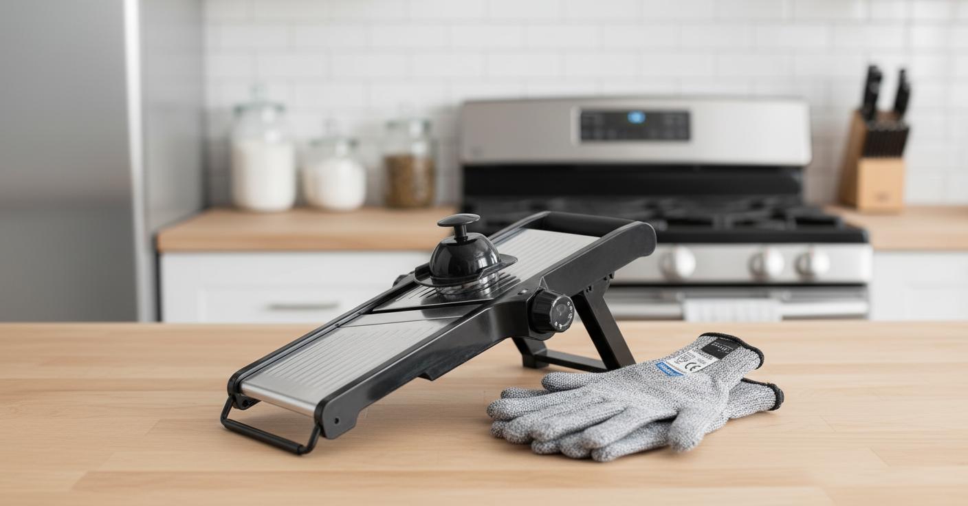 Best Mandoline Slicer with Safety Gloves - Precise Cutting, Adjustable Thickness, and Enhanced Protection