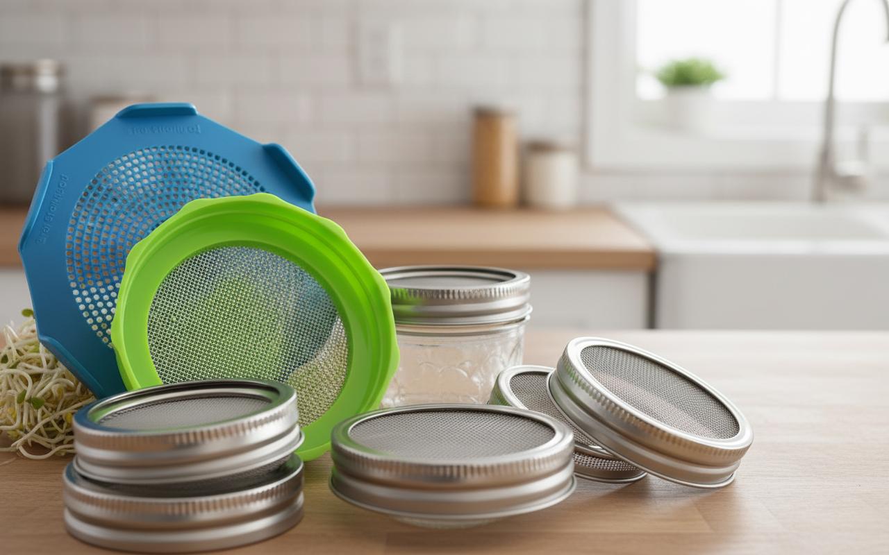 Best Mason Jar Sprouting Lid Set - Easy to Use, Efficient Seed Sprouting, Durable and Versatile