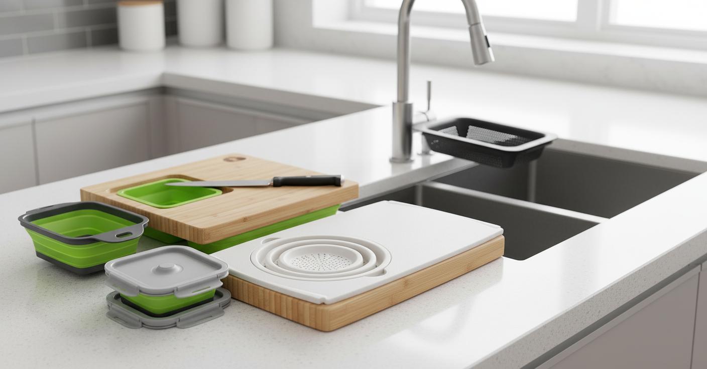 Best Over-the-Sink Cutting Board with Colander - Space-Saving, Multi-Functional, and Durable Design