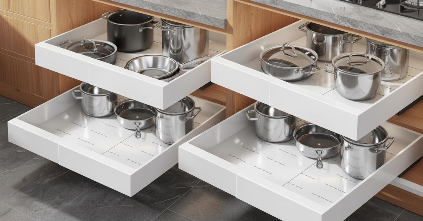 Best Pull-Out Pantry Shelves - Easy Slide-Out Access, Optimal Pot and Pan Organization, Space-Saving Design