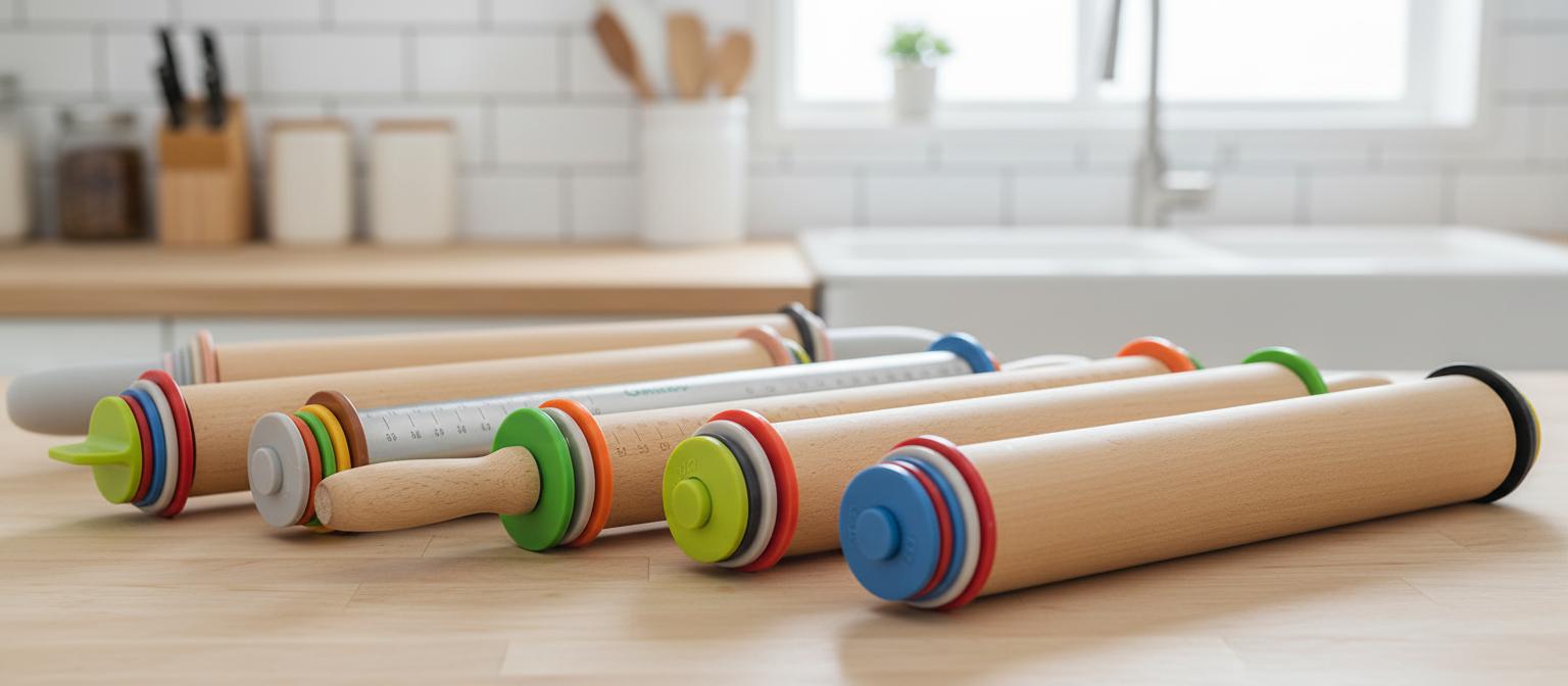 Best Rolling Pin with Thickness Rings - Precise Dough Thickness Control, Adjustable Layers, and Durable Material