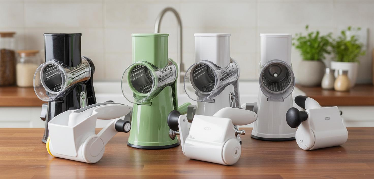 Best Rotary Cheese Grater - Effortless Shredding, Versatile Blades, Easy to Clean
