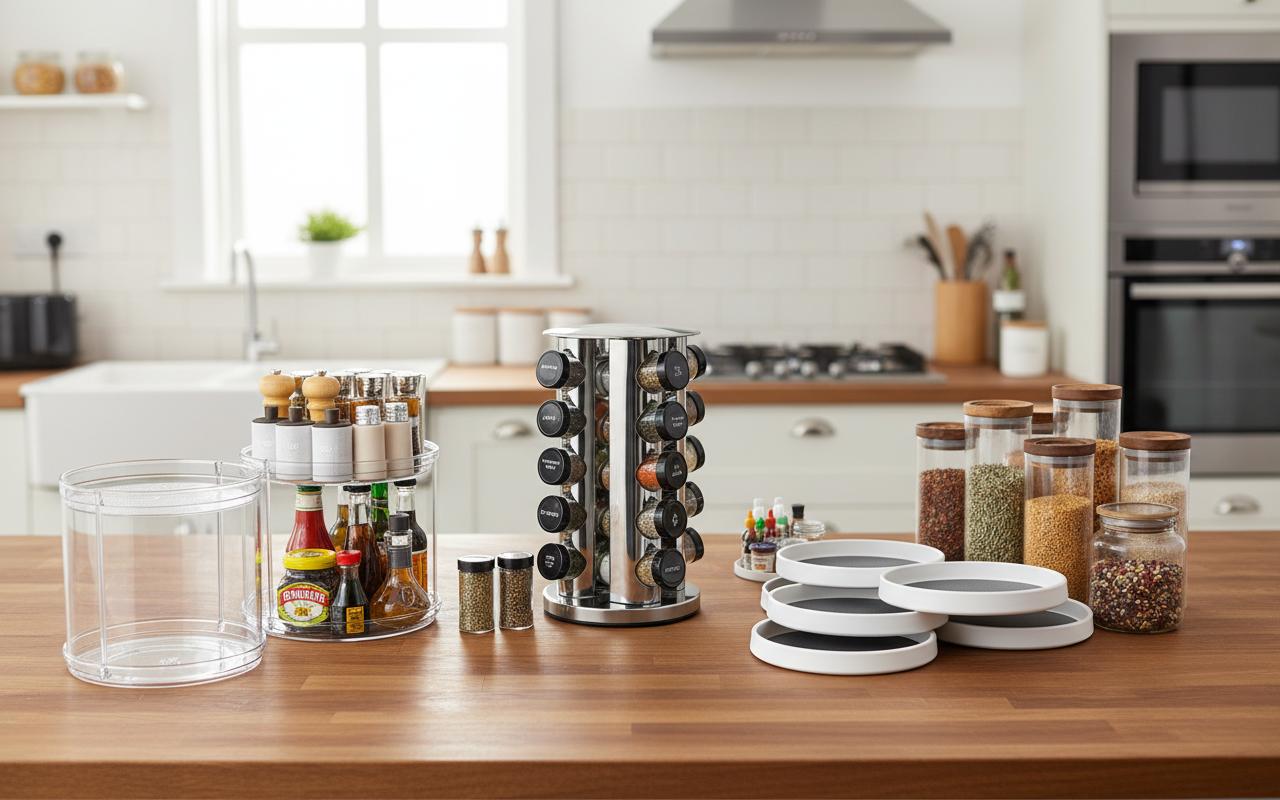 Best Rotating Spice Rack - Space-Saving Design, Easy Access, and Adjustable Shelves