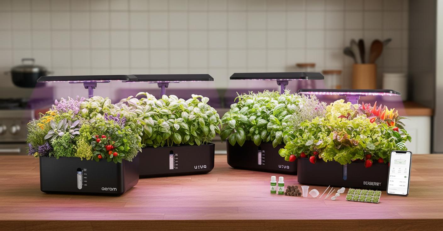 Best Smart Herb Garden Kit - Automated Growth, Space-Saving Design and Fresh Herbs Year-Round