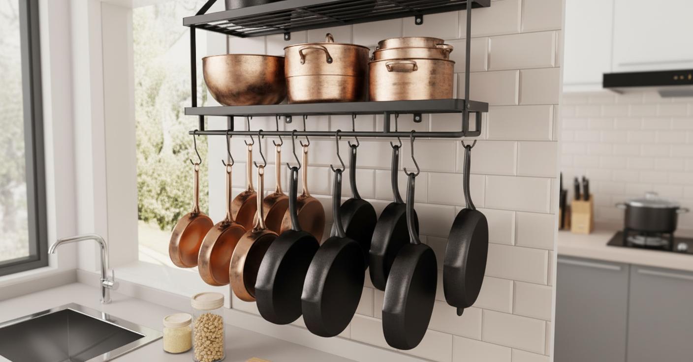 Best Wall-Mounted Pot Rack - Space-Saving, Durable, and Easy-to-Install