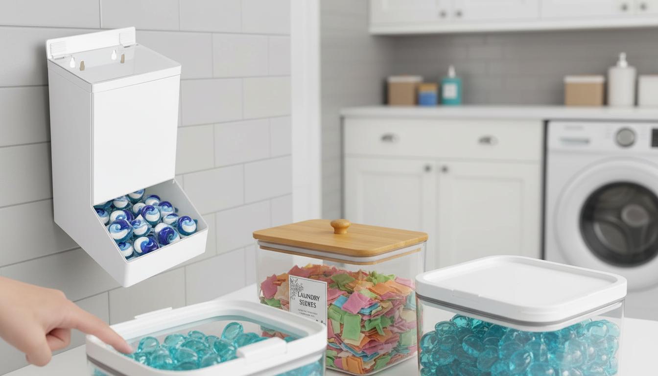 Best Automatic Laundry Pod Dispenser - Easy Wall-Mount, Convenient Countertop Use, Organized Dispensing