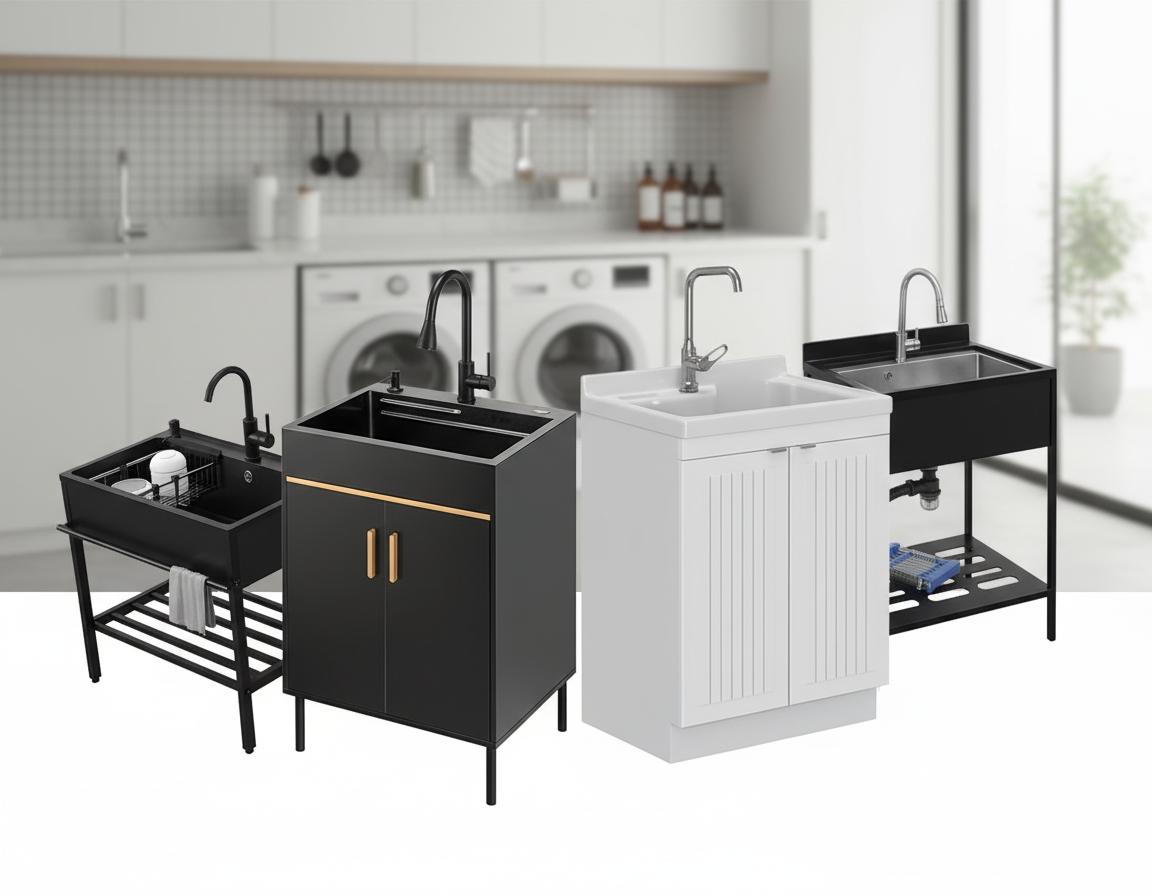 Best Built-in Laundry Sink Cabinet - Durable Construction, Versatile Utility, Easy-Clean Design