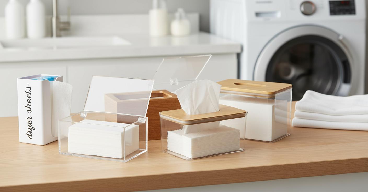 Best Dryer Sheet Dispenser - Keeps Dryer Sheets Fresh, Organized and Easily Accessible
