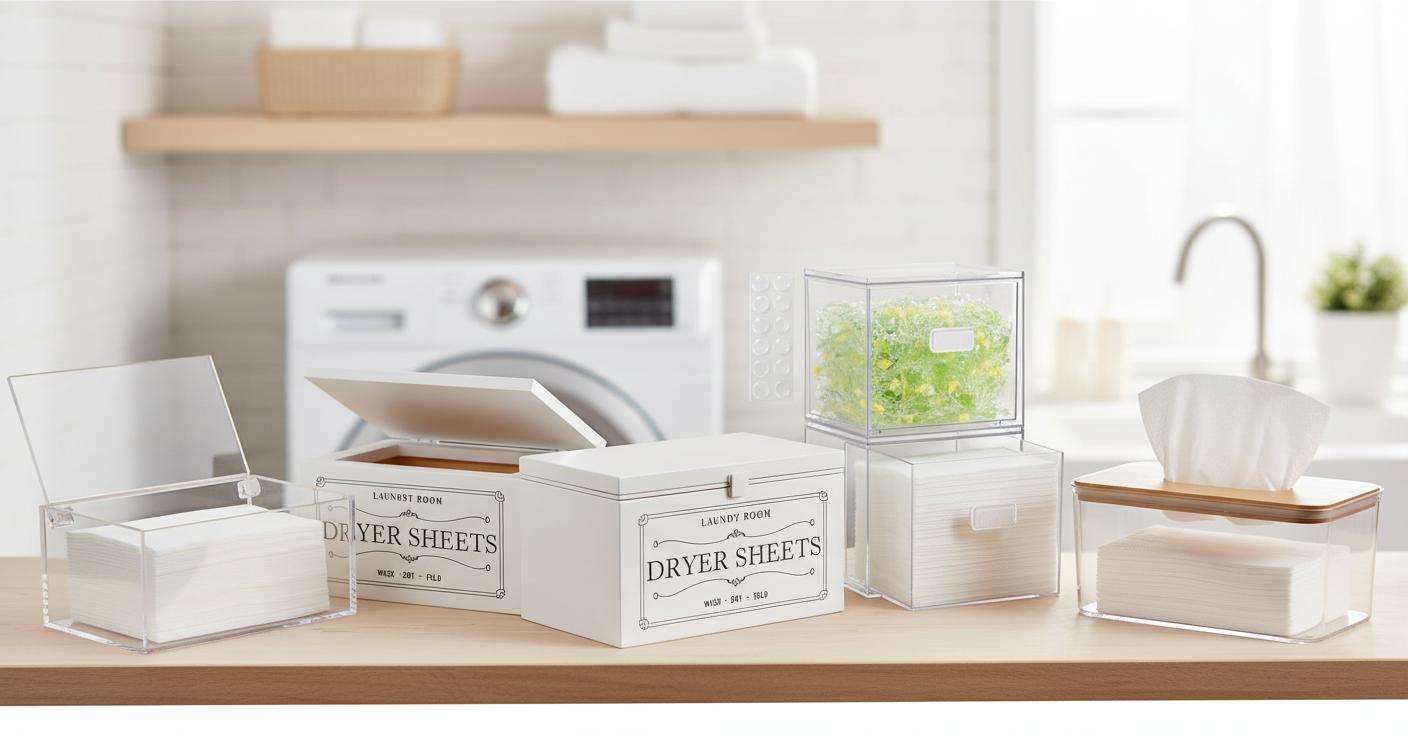 Best Dryer Sheet Holder - Keeps Dryer Sheets Organized, Protects from Moisture, Easy Access Design