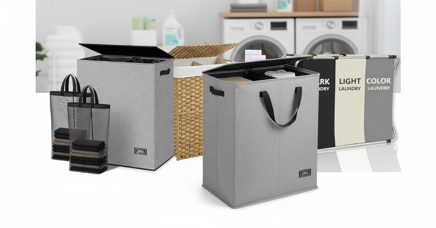 Best Dual Laundry Hamper - Efficient Organization, Spacious Dual Compartments, Easy Sorting