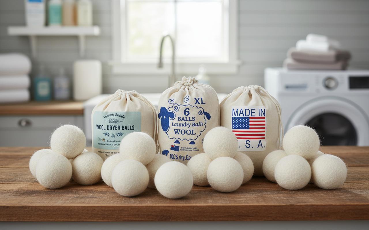 Best Eco-Friendly Wool Dryer Ball Set - Sustainable, Chemical-Free, and Gentle on Fabrics
