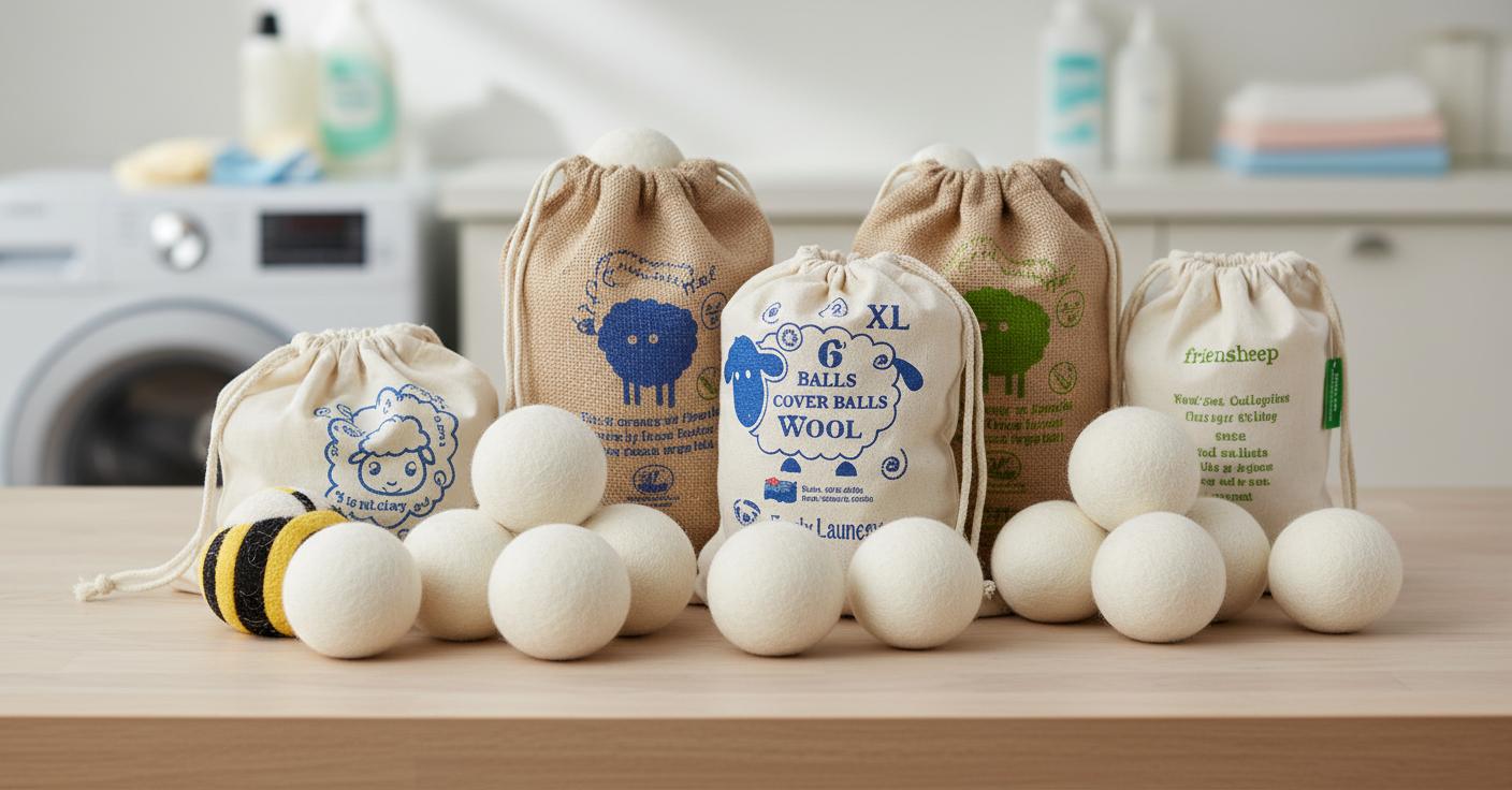 Best Eco-Friendly Wool Dryer Balls - Natural Fabric Softener, Reduces Static, Minimizes Wrinkles