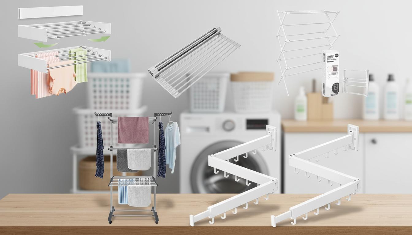 Best Fold-Down Drying Rack - Space-Saving Design, Durable Build, Easy Installation