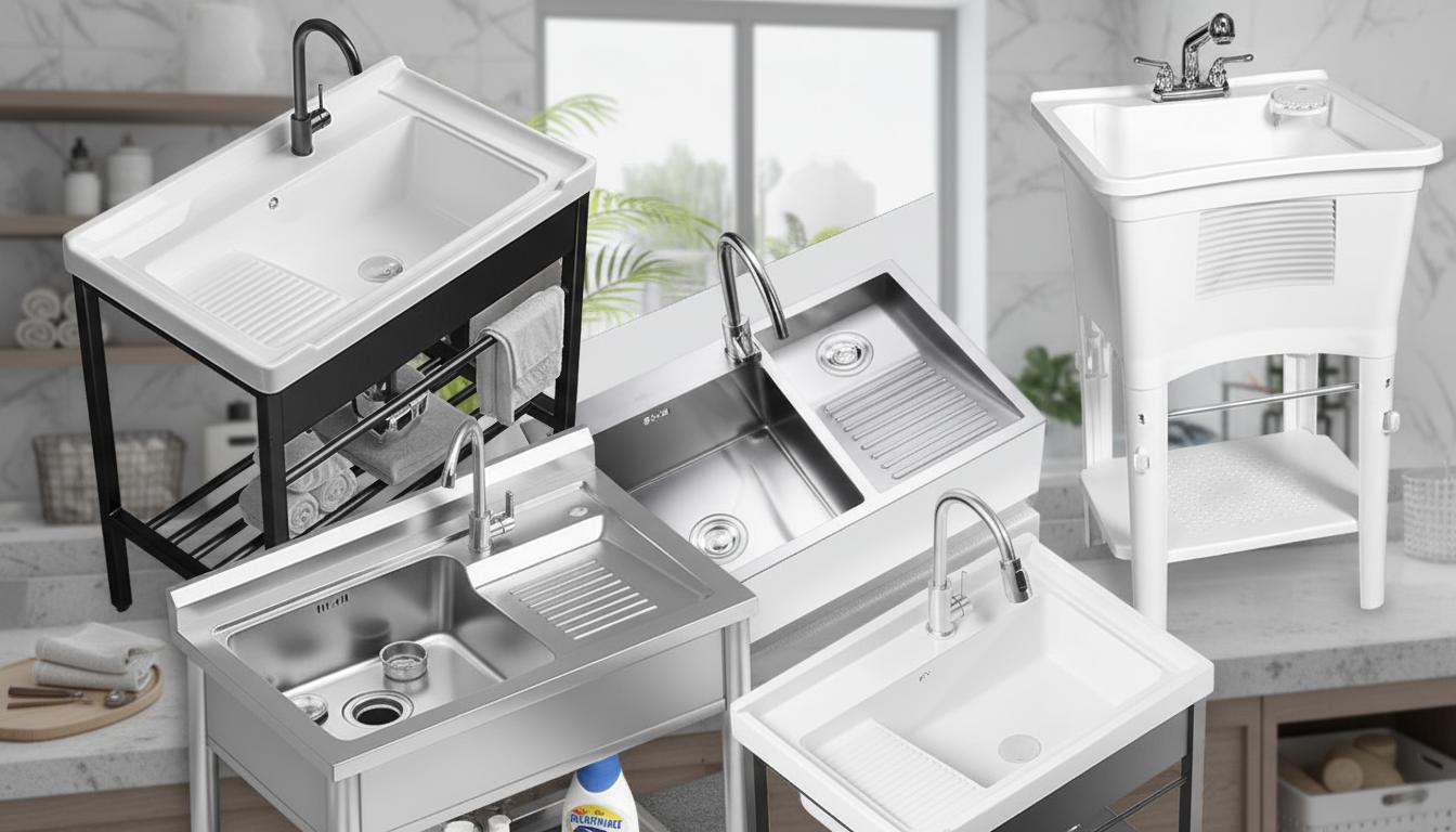 Best Laundry Room Sink with Washboard - Durable, Multifunctional, and Versatile Cleaning