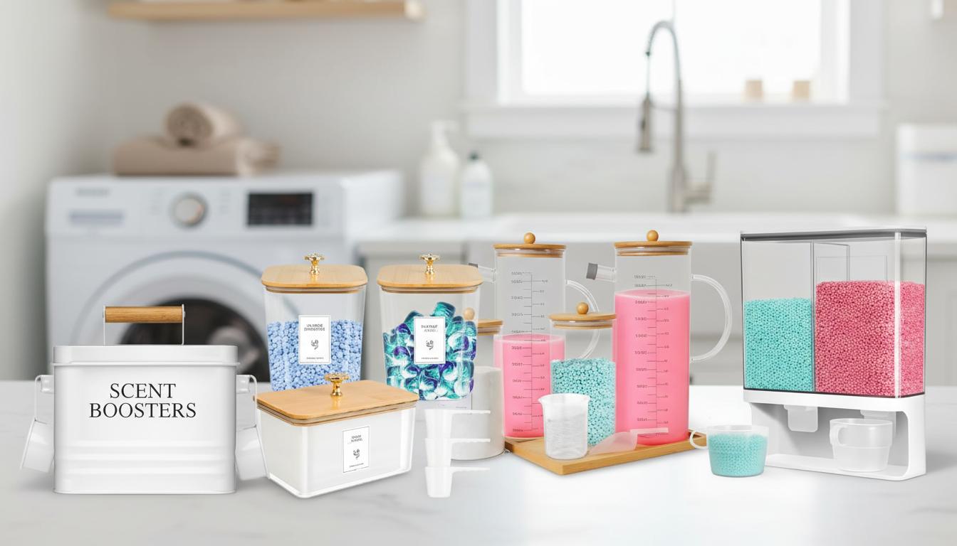 Best Laundry Scent Booster Dispenser - Stylish Design, Space-Saving Convenience and Easy Accessibility