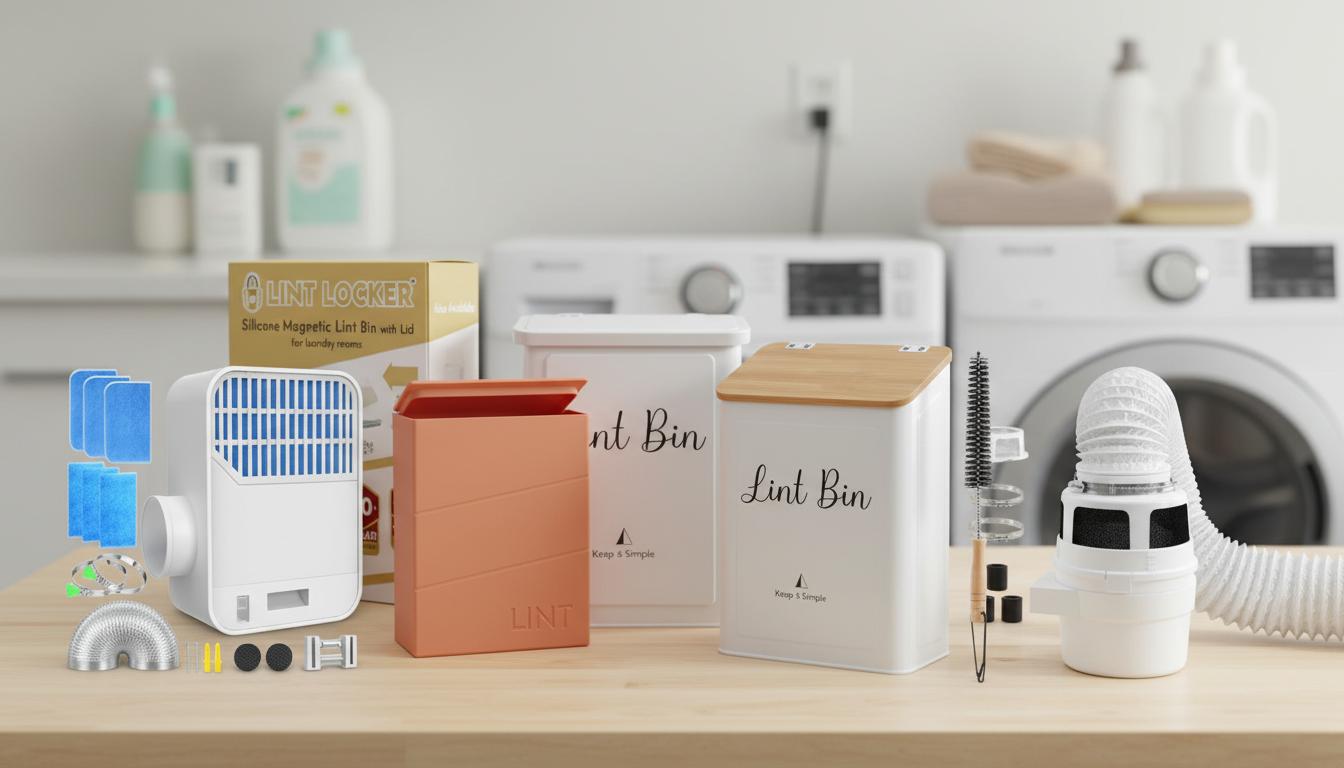 Best Lint Bin with Filtration System - Efficient Lint Containment, Odor Sealing, and Easy Maintenance