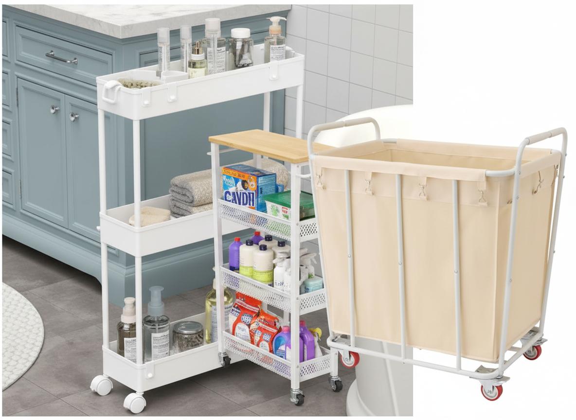 Best Mobile Laundry Caddy - Maximizing Storage, Space-Saving Design, and Easy Mobility