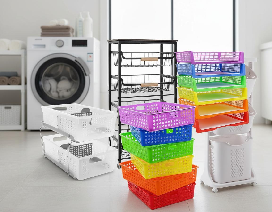 Best Multi-Layered Sorting Baskets - Efficient Organization, Easy Slide-Out Access, Durable Design