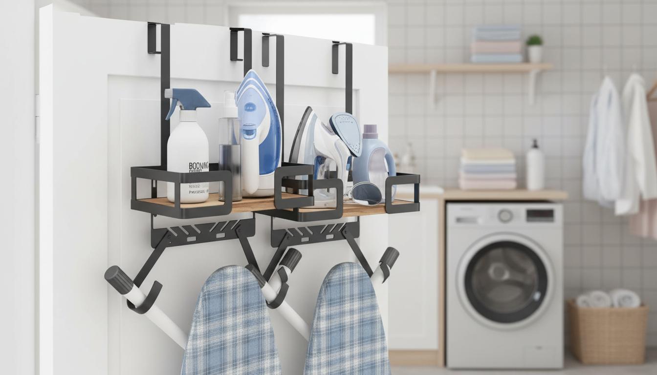 Best Over-the-Door Ironing Board Organizer - Space-Saving Wall Mount, Easy Installation, Durable Material