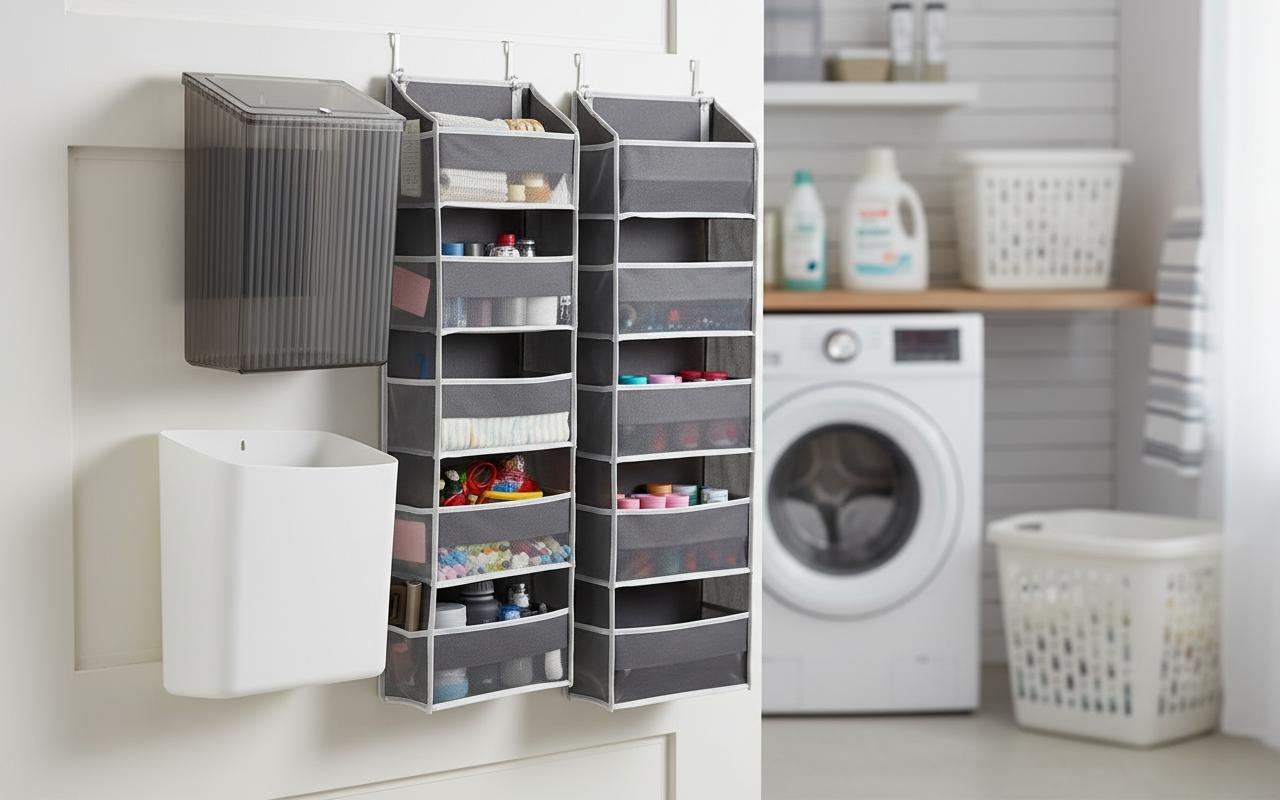 Best Over-the-Door Lint Bin - Space-Saving, Sleek Magnetic Design, Easy Organization