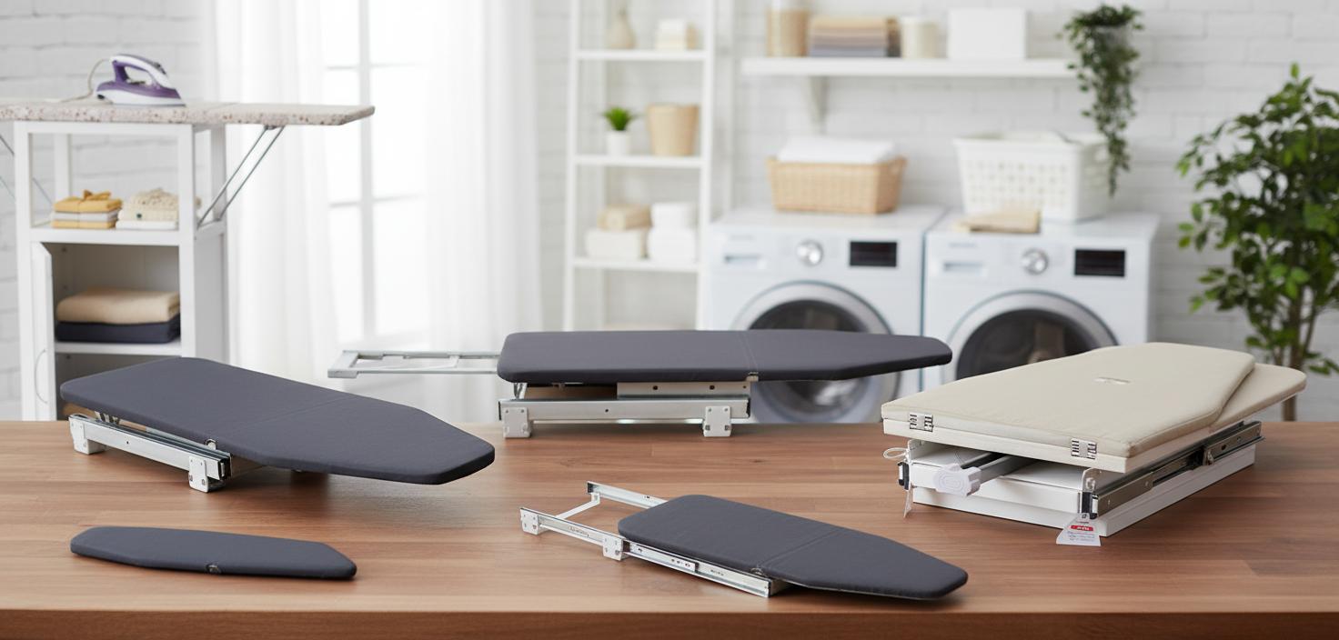 Best Pull-Out Ironing Board Cabinet - Compact Design, Mobile Convenience and Ample Storage