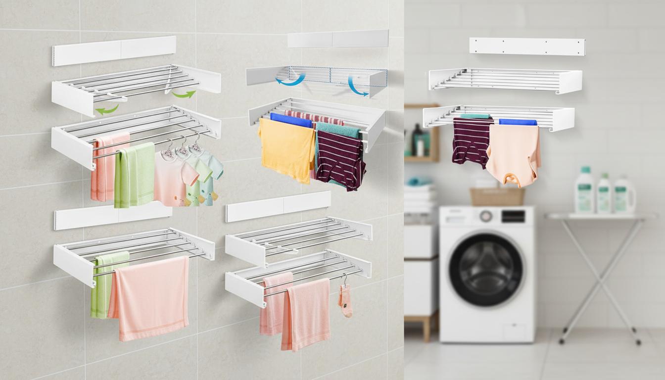 Best Retractable Wall-Mounted Drying Rack - Space-Saving, Versatile, and Durable