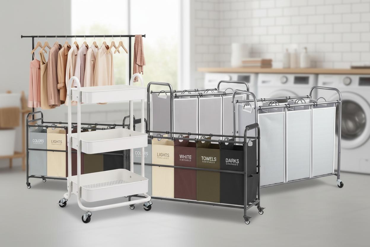 Best Rolling Laundry Sorter Cart - Versatile Storage, Smooth Mobility, and Durable Design