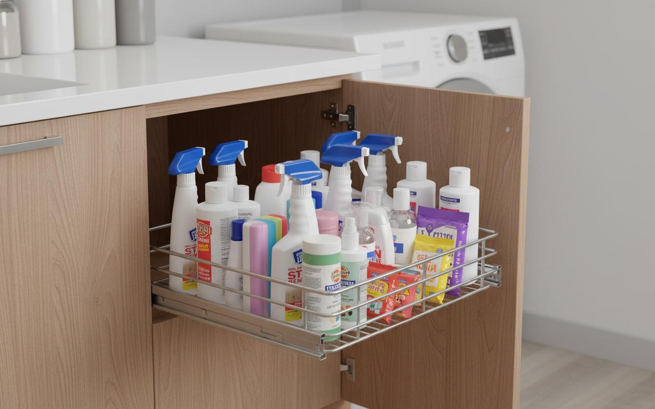 Best Slide-Out Shelf for Stain Removers - Maximizing Kitchen Storage, Durable Design, Easy-Slide Operation