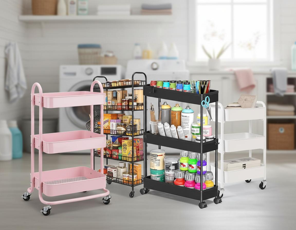 Best Slim Rolling Storage Cart - Space-Saving Design, Easy Mobility, and Durable Construction