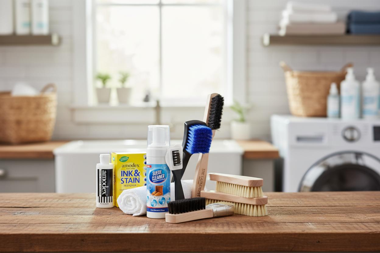 Best Stain-Removal Brush Kit - Effective Ink and Grease Removal, Safe on Clothes and Leather, Gentle on Skin