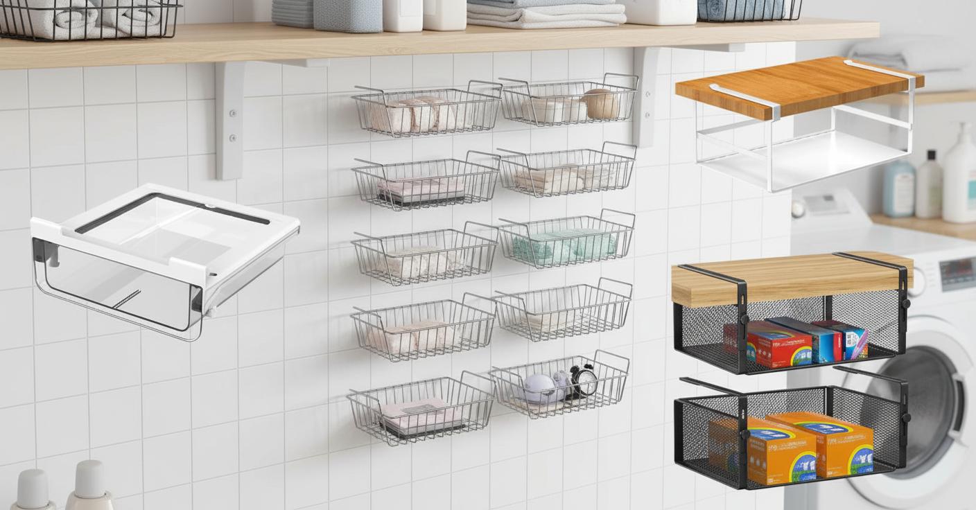 Best Under-Shelf Hanging Storage Organizer - Space-Saving, Easy Access, Durable Design
