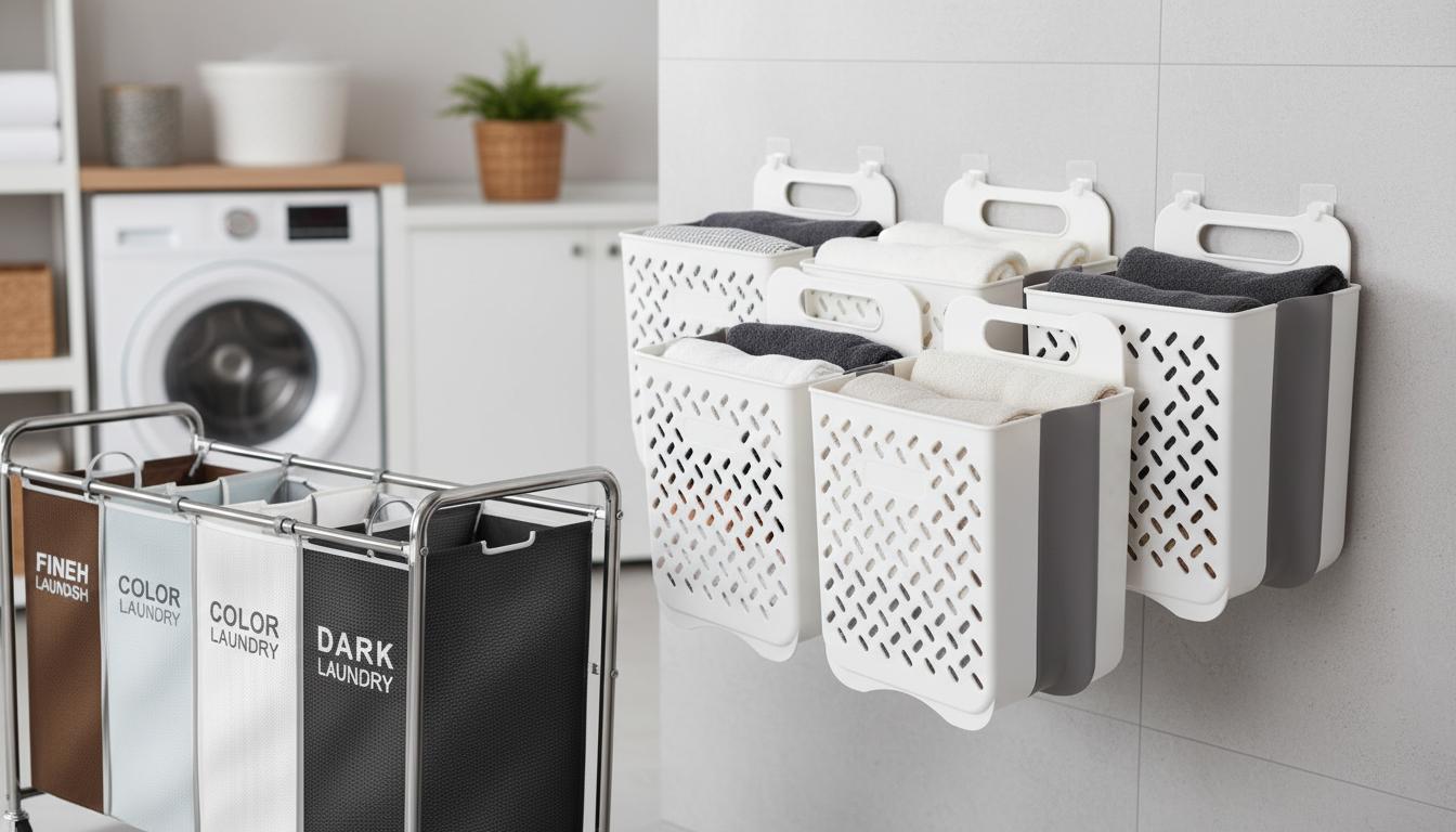 Best Wall-Mounted Laundry Sorting Bins - Easy Mobility, Space-Saving Design, Efficient Organization