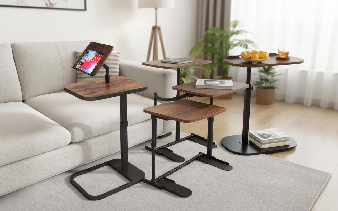 Best Adjustable Height Laptop Side Table - Space-Saving, Versatile, and Ergonomic Armrest Tray