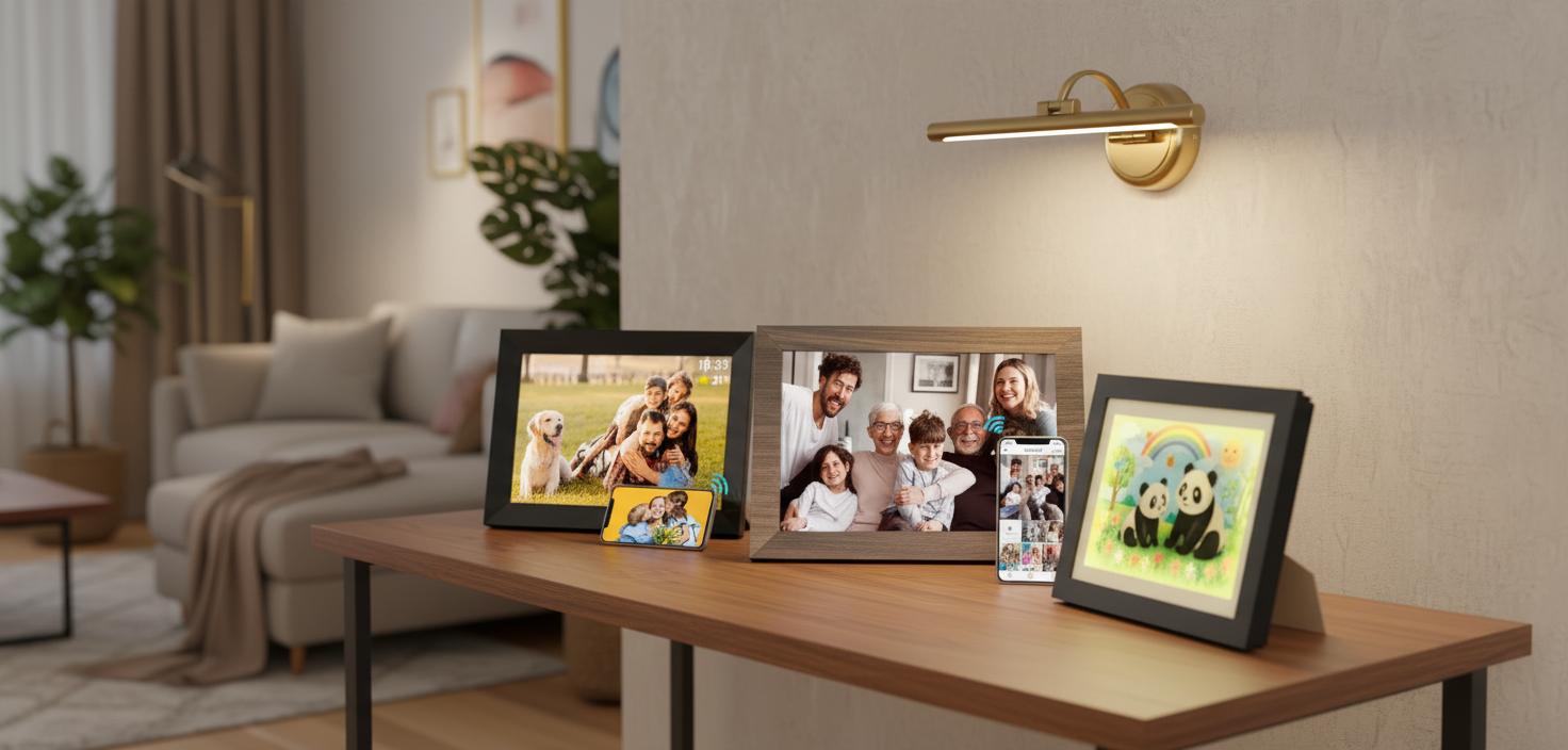 Best Adjustable LED Picture Frame - Seamless Remote Sharing, Instant Photo Display, Vibrant LED Illumination