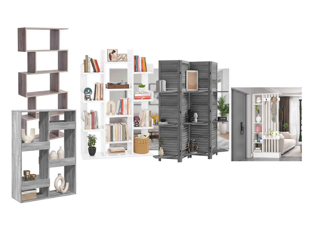 Best Convertible Bookshelf-Room Divider - Stylish Freestanding Storage, Organizes Books, Displays Decor