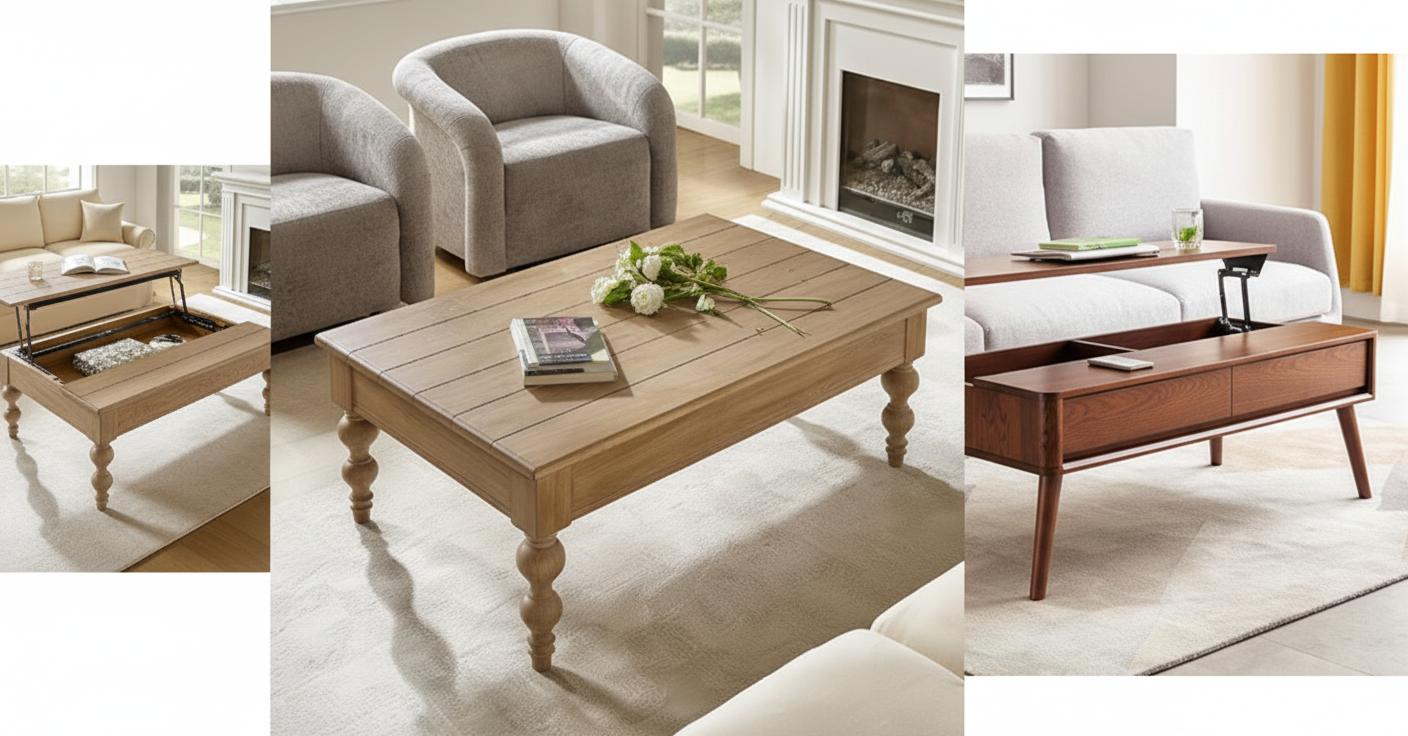 Best Convertible Coffee Table-Desk - Versatile Design, Hidden Storage, Space-Saving Functionality