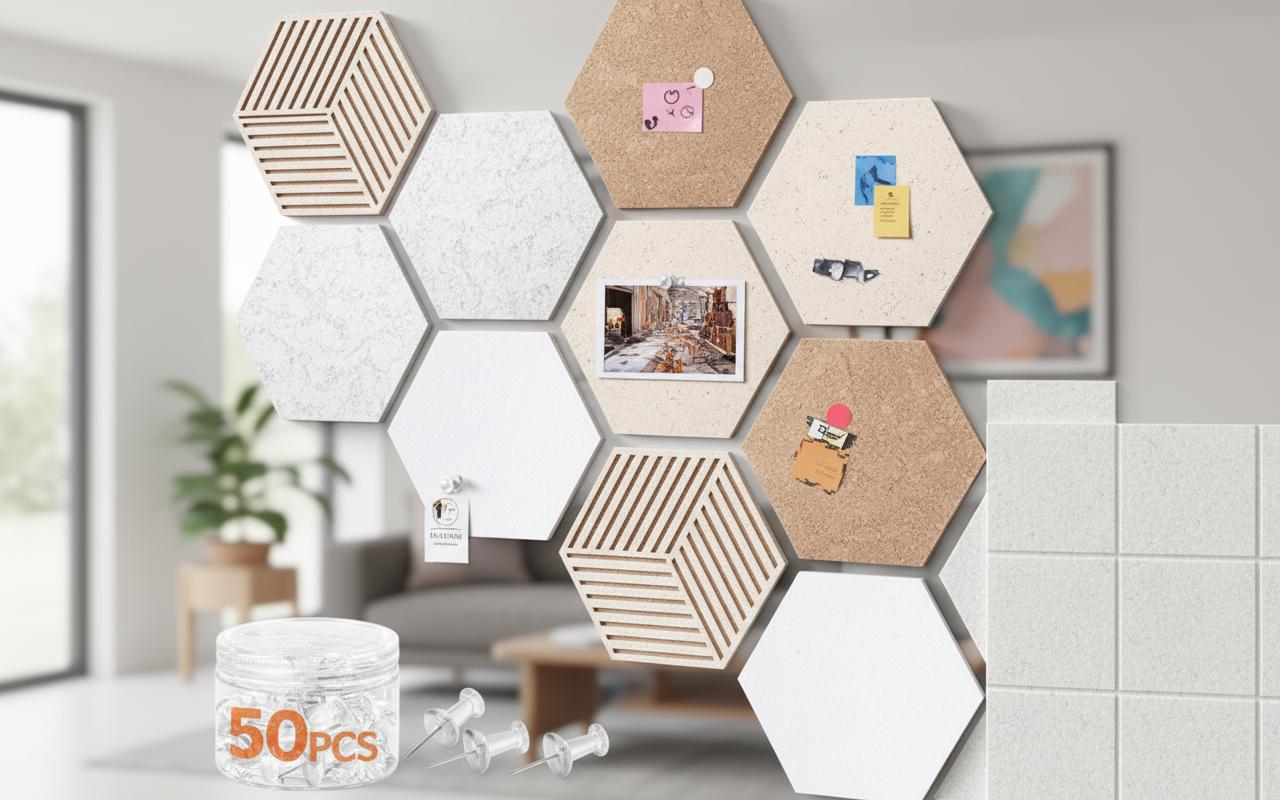Best Eco-Friendly Cork Accent Wall Tiles - Sustainable, Decorative, and Functional for Organizing Notes and Photos