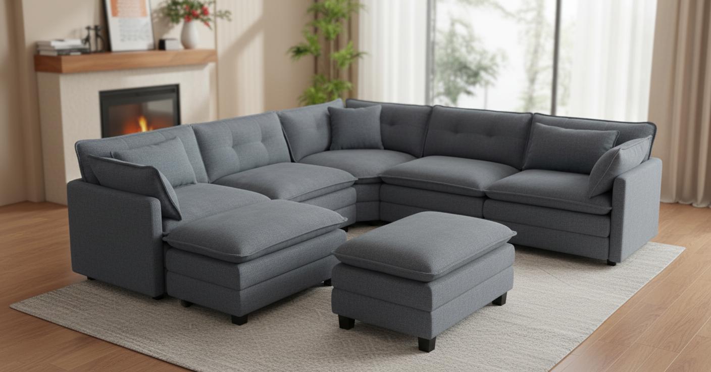 Best Ergonomic Modular Sectional Sofa - Customizable Comfort, Stylish Design, and Cozy Living Room Centerpiece