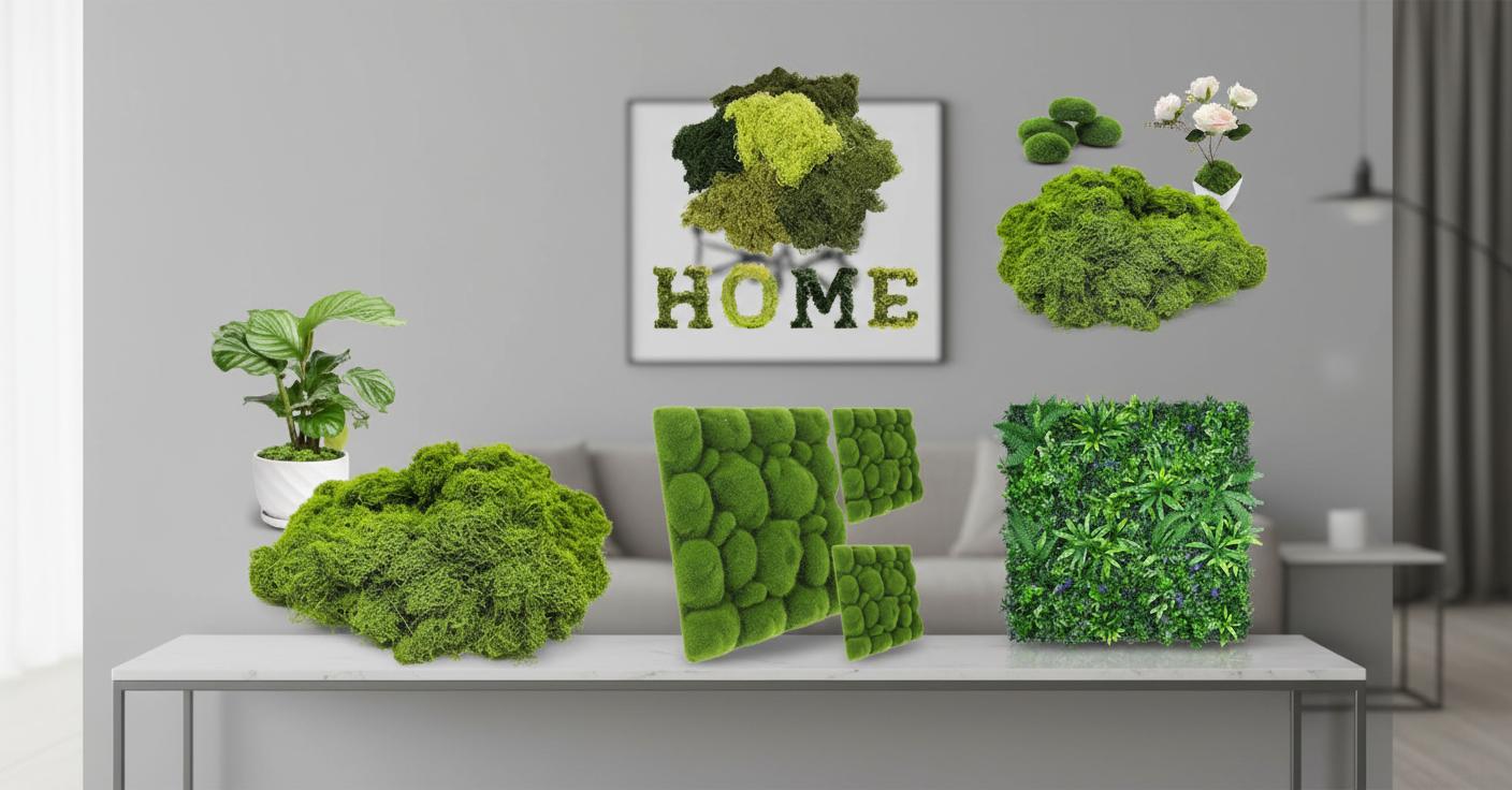 Best Faux Moss Wall Decor - Realistic Green Moss, Enhances Indoor Plant Aesthetics, Easy Maintenance